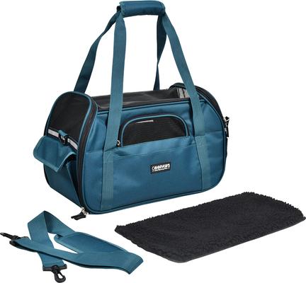 Show full view: Jespet Soft-Sided Dog & Cat Carrier Bag, Teal Blue, 19-in slide 4 of 9