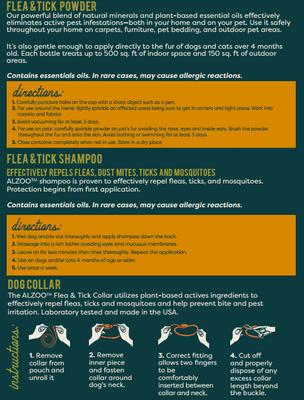 Show full view: ALZOO 3-in-1 Flea & Tick Dog Infestation Bundle of Collar, Shampoo & Powder slide 7 of 10