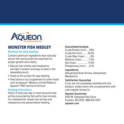 Show full view: Aqueon Monster Fish Medley, 3.5-oz bag slide 3 of 5