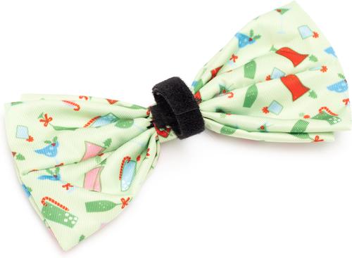 Show full view: The Worthy Dog Christmas Holiday Cheer Dog Bow Tie, Small slide 3 of 3