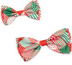 The Worthy Dog Christmas Americana Holiday Dog Bow Tie, Large slide 2 of 3