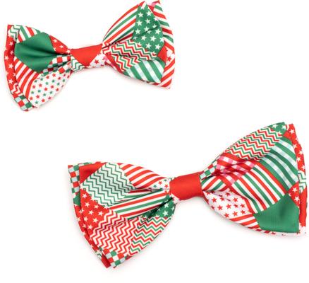 Show full view: The Worthy Dog Christmas Americana Holiday Dog Bow Tie, Small slide 2 of 3