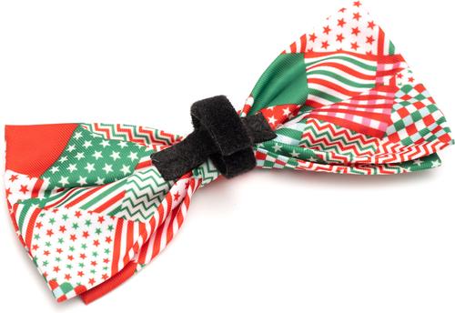 Show full view: The Worthy Dog Christmas Americana Holiday Dog Bow Tie, Small slide 3 of 3