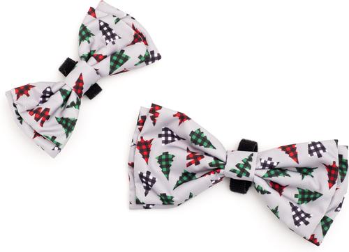 Show full view: The Worthy Dog Christmas Woodlands Dog Bow Tie, Small slide 3 of 3