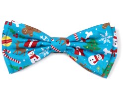 The Worthy Dog Christmas Winter Wonderland Dog Bow Tie, Small