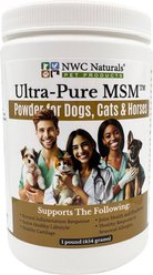 NWC Naturals Ultra-Pure MSM Powder Dog, Cat & Horse Supplement, 1-lb bottle