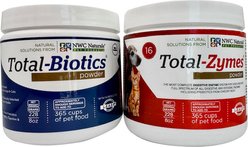 NWC Naturals Total-Digestion Digestive Enzymes & Probiotics Dog & Cat Powder Supplement Twin Pack, 8-oz jars