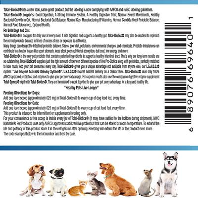 Show full view: NWC Naturals Total-Biotics Probiotic Dog & Cat Powder Supplement, 8-oz jar slide 3 of 9