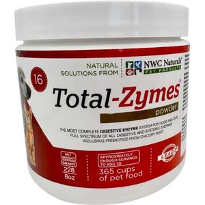 NWC Naturals Total-Zymes Digestive Enzymes Dog & Cat Powder Supplement, 8-oz jar