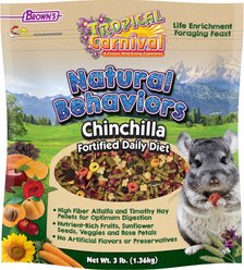 Brown's Tropical Carnival Natural Behaviors Fortified Daily Diet Chinchilla Food, 3-lb bag