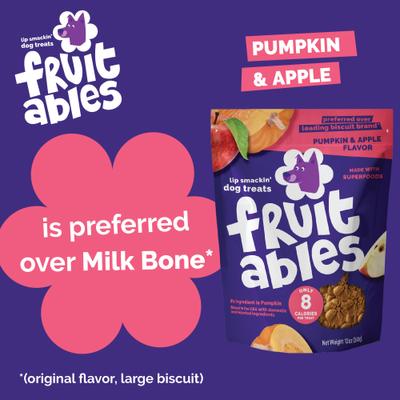 Show full view: Fruitables Pumpkin & Apple Flavor Dog Treats, 12-oz bag slide 10 of 13