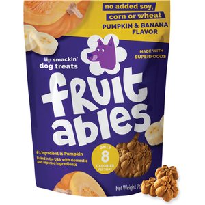 Fruitables Pumpkin & Banana Flavor Dog Treats, 7-oz bag
