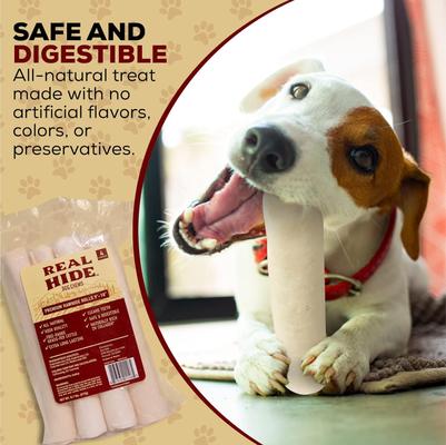 Show full view: Real Hide Rolls 9 to 10-in Beef Rawhide Dog Chews, 4 count slide 3 of 9