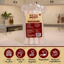 Real Hide Rolls 9 to 10-in Beef Rawhide Dog Chews, 4 count slide 2 of 7