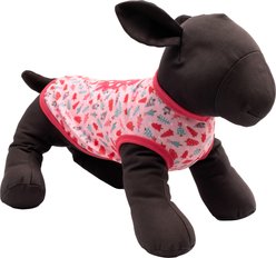 The Worthy Dog Christmas Holiday Trees Tee Dog Shirt, Pink, Large slide 2 of 3