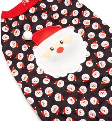 The Worthy Dog Christmas Tossed Santa Tee Dog Shirt, XX-Large slide 2 of 3