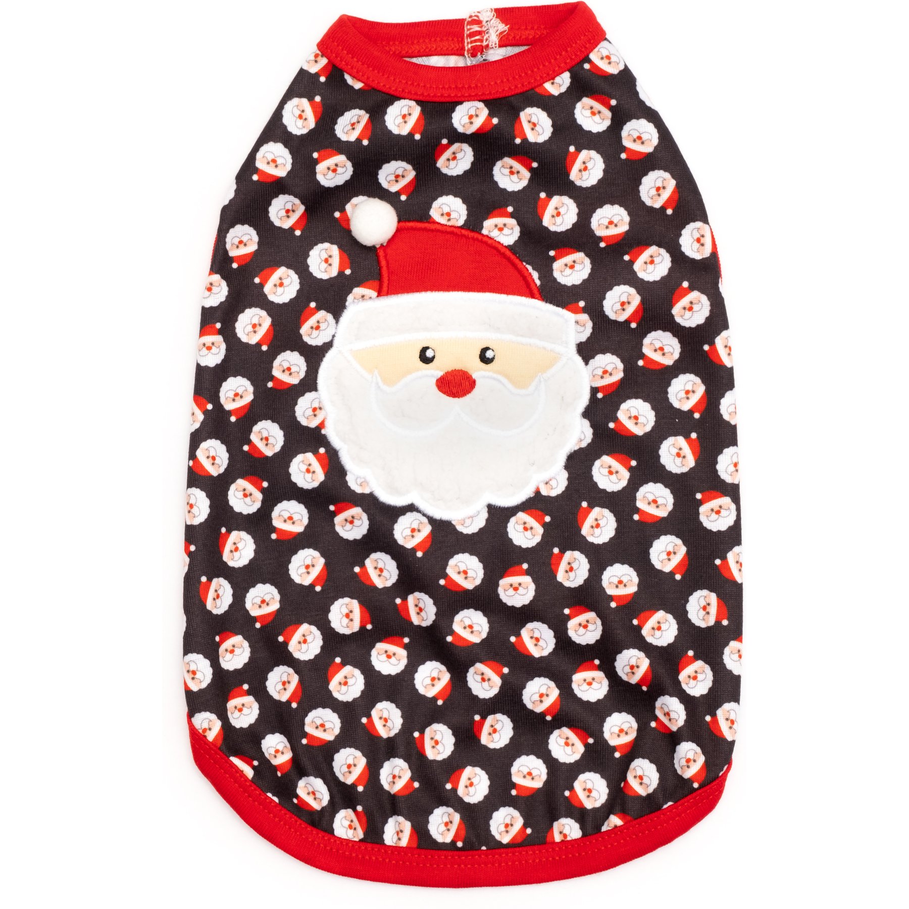 The Worthy Dog Christmas Tossed Santa Tee Dog Shirt, XX-Large