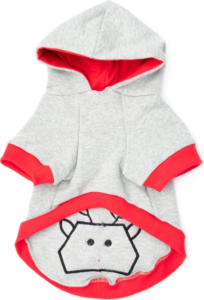 Show full view: The Worthy Dog Pom Pom Reindeer Dog Hoodie, Medium slide 3 of 3
