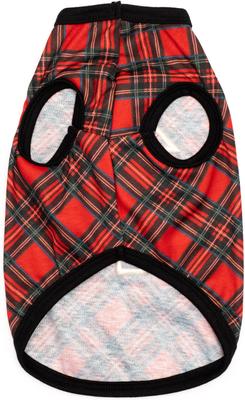 Show full view: The Worthy Dog Christmas Stewart Plaid Tree Tee Dog Shirt, X-Large slide 2 of 3