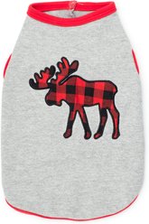The Worthy Dog Christmas Buffalo Moose Tee Dog Shirt, XX-Large