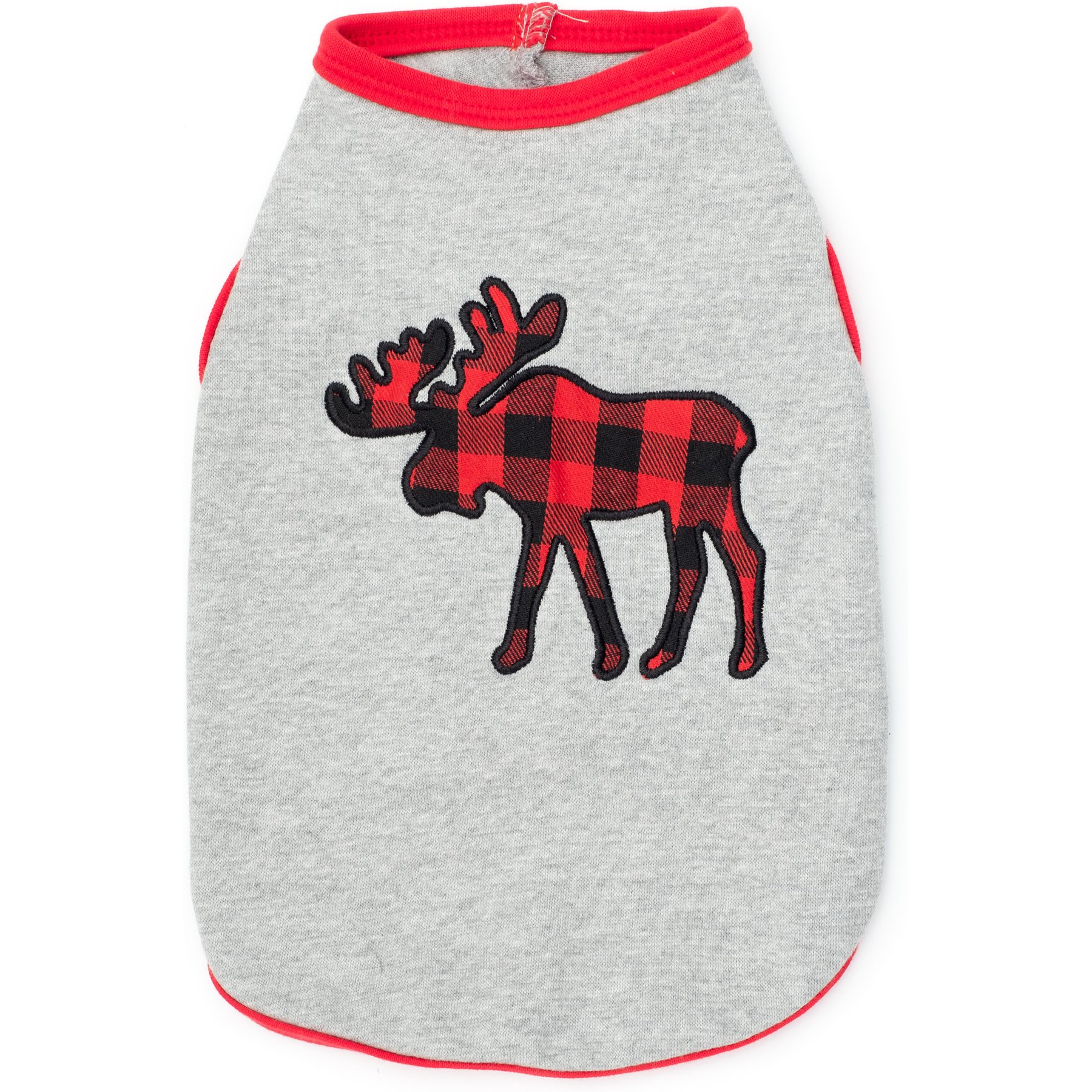 The Worthy Dog Christmas Buffalo Moose Tee Dog Shirt, Small