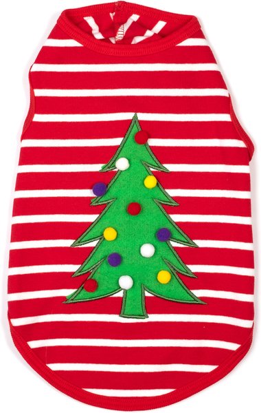 Show full view: The Worthy Dog Christmas Tree Tee Dog Shirt, X-Small slide 1 of 1