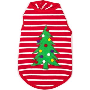 The Worthy Dog Christmas Tree Tee Dog Shirt, Small