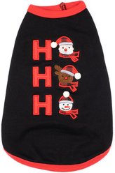 The Worthy Dog Christmas Ho Ho Ho Tee Dog Shirt, Medium