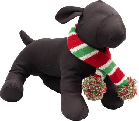 Show full view: The Worthy Dog Christmas Holiday Stripe Dog Scarf, X-Small slide 2 of 4
