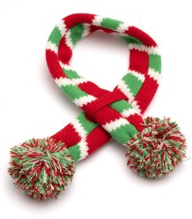 The Worthy Dog Christmas Holiday Stripe Dog Scarf, X-Small slide 2 of 3