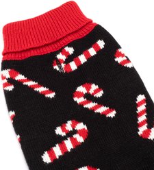 The Worthy Dog Christmas Candy Cane Dog Sweater, Medium slide 2 of 3