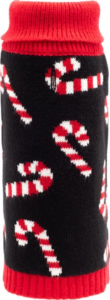 Show full view: The Worthy Dog Candy Cane Dog Sweater, Medium slide 1 of 3