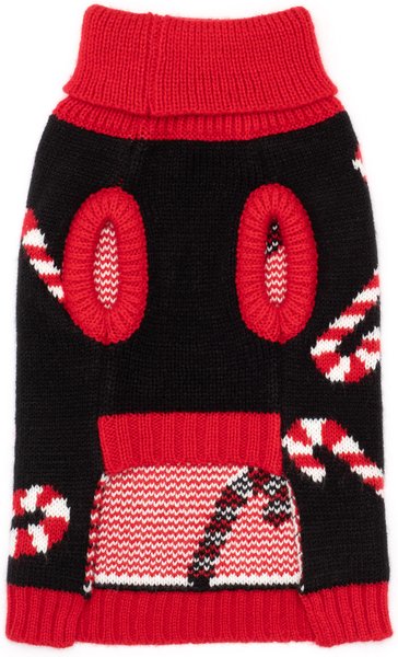 Show full view: The Worthy Dog Candy Cane Dog Sweater, Medium slide 2 of 3