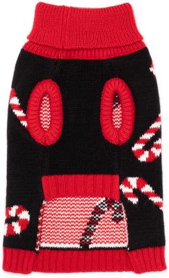 Show full view: The Worthy Dog Christmas Candy Cane Dog Sweater, Medium slide 2 of 3