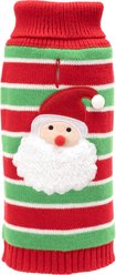 The Worthy Dog Stripe Santa Dog Sweater, XX-Large