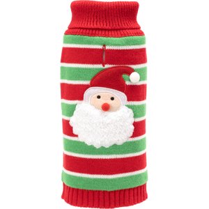 The Worthy Dog Stripe Santa Dog Sweater, Small