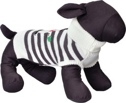 The Worthy Dog Christmas Stripe Snowman Dog Sweater, Small slide 2 of 3