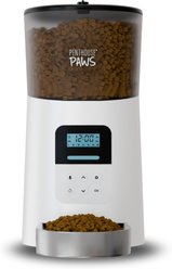 Penthouse Paws Smart Automatic with LCD Panel Dog & Cat Feeder, 6-lit, White/Stainless Steel