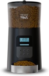 Penthouse Paws Smart Automatic with LCD Panel Dog & Cat Feeder, 6L, Black/Stainless Steel