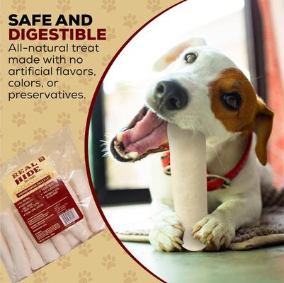 Show full view: Real Hide Rolls 5 to 6-in Beef Rawhide Dog Chews, 16 count slide 3 of 8