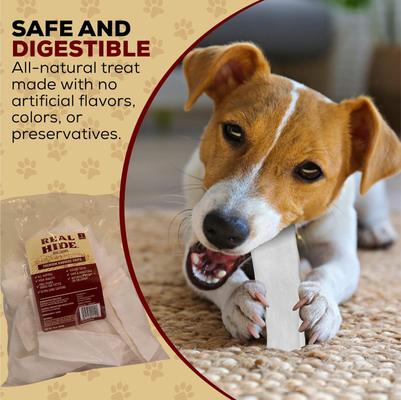 Show full view: Real Hide Chips Beef Rawhide Dog Chews, 1-lb bag slide 3 of 9