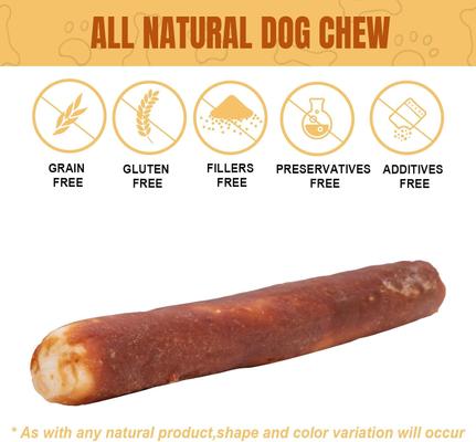 Show full view: Amzey Long-Lasting Retriever Rolls 10-in Duck Wrapped Rawhide Bone Dog Chew Treats, 1-lb box, 5 count slide 9 of 10