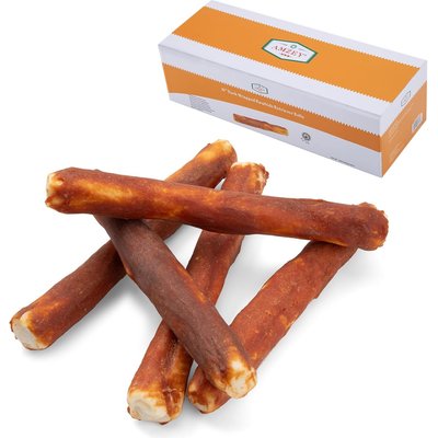Amzey Amzey Long-Lasting Retriever Rolls 10-in Duck Wrapped Rawhide Bone Dog Chew Treats, 1-lb box, 5 count
