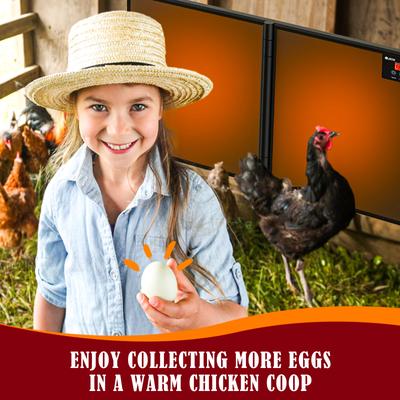 Show full view: PetNF Winter Large Panel Foldable Radiant Chicken Coop Heater with Remote Control, Adjustable Time & Temperature, 180-watt slide 7 of 8