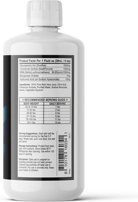 Show full view: Best Paw Nutrition Original Dream Glucosamine Unflavored Liquid Joint Support Supplement for Dogs & Cats, 32-fl oz bottle slide 10 of 10