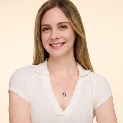 Show full view: Scamper & Co Black French Bulldog Face Sterling Silver Pendant Necklace slide 3 of 4