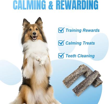 Show full view: Amzey Cod Fish Skin Rolls High Protein Freeze-Dried Dog Treats, 1.94-lb box, 4 resealable bag slide 5 of 10