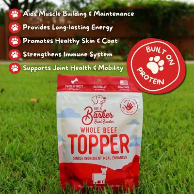 Show full view: Beg & Barker Whole Beef Diabetic Support High Protein Dry Dog Food Topper, 8-oz bag slide 7 of 8