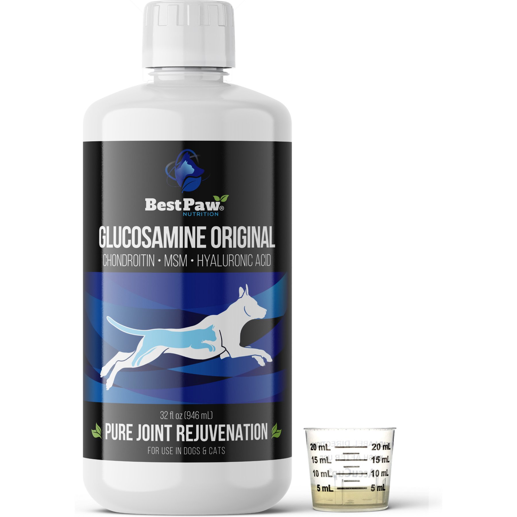 Best Paw Nutrition Original Dream Glucosamine Unflavored Liquid Joint Support Supplement for Dogs & Cats, 32-fl oz bottle