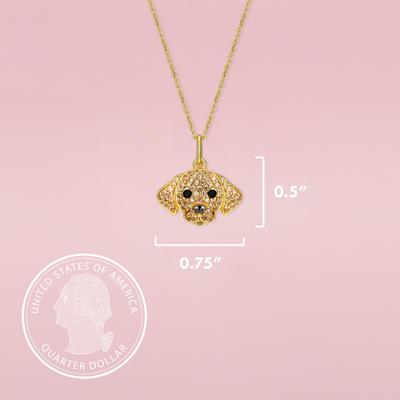 Show full view: Scamper & Co Golden Labrador Retriever Face Sterling Silver Pendant Necklace slide 4 of 4